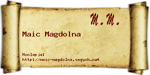 Maic Magdolna névjegykártya